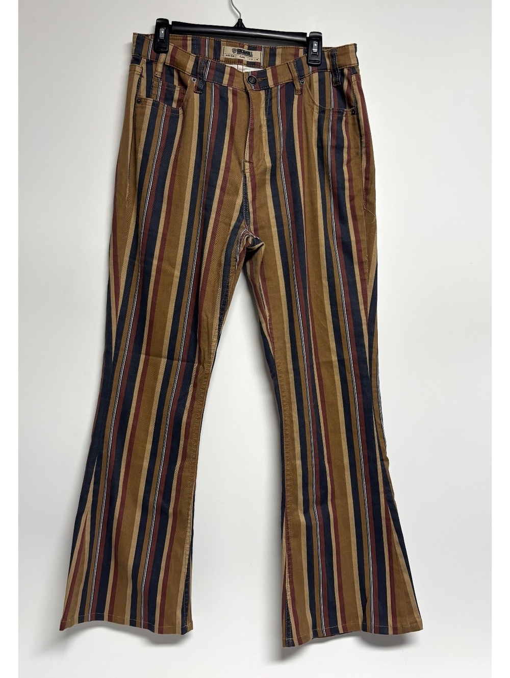 Rock & Roll Denim Women’s 31 High Rise Flare Jeans Striped Western Boho